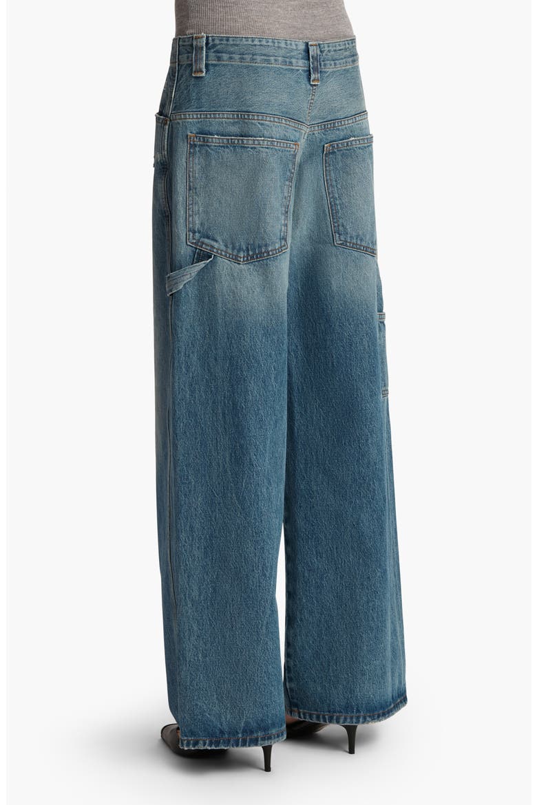 Sowen Distressed Wide Leg Carpenter Jeans, Alternate, color, HEATH