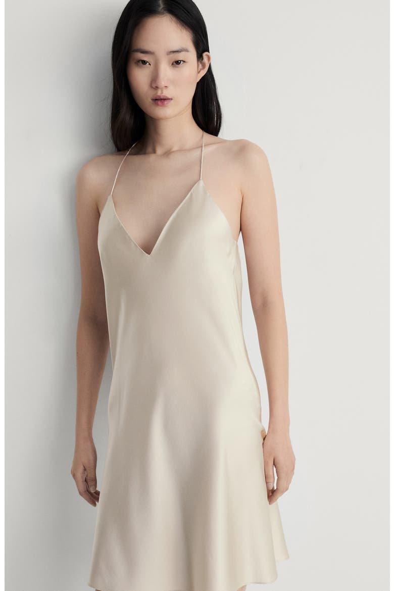 Stretch Silk Nightgown, Alternate, color, LIGHT/ PASTEL GREY