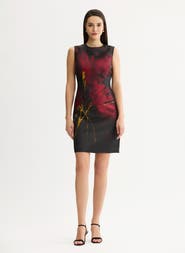 Misook Lurex Woven Jacquard Sheath Dress
