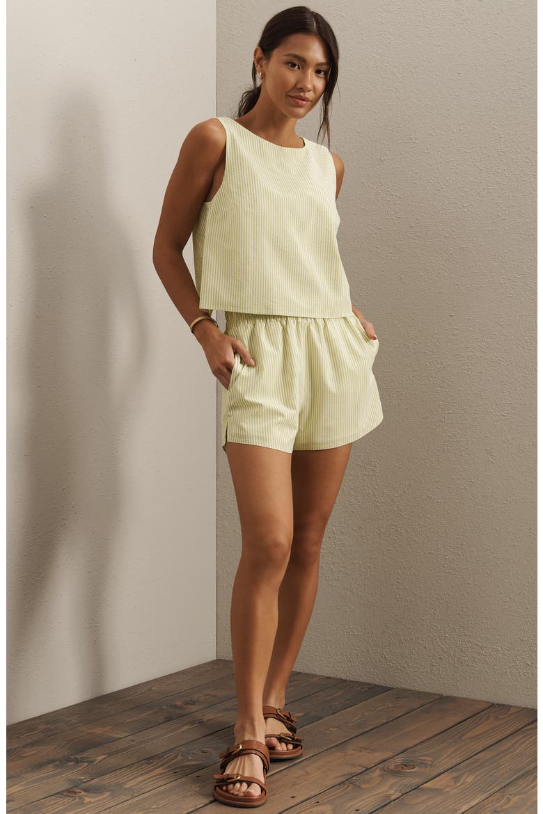 Saltair Boxy Tank, Alternate, color, CITRON STRIPE