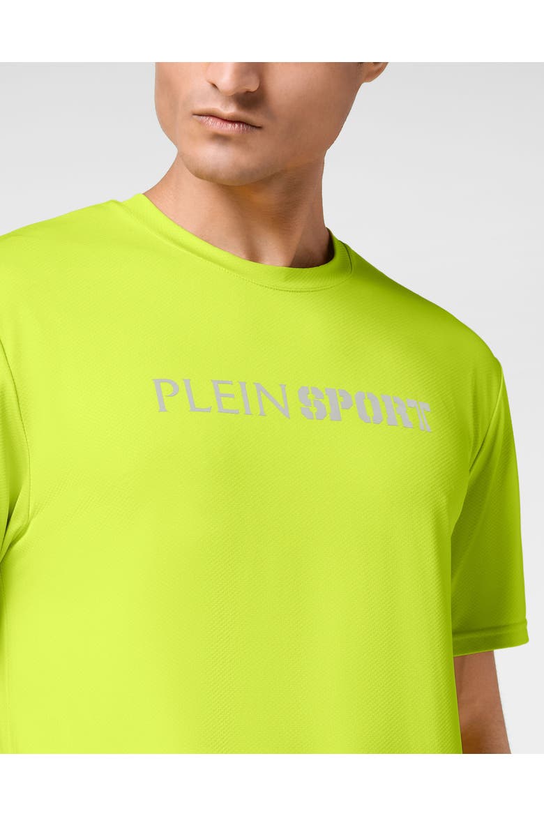 Reflective T-Shirt Round Neck Ss Men, Alternate, color, yellowfluo