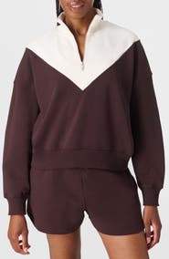 Sweaty Betty Revive Colorblock Half Zip Sweatshirt