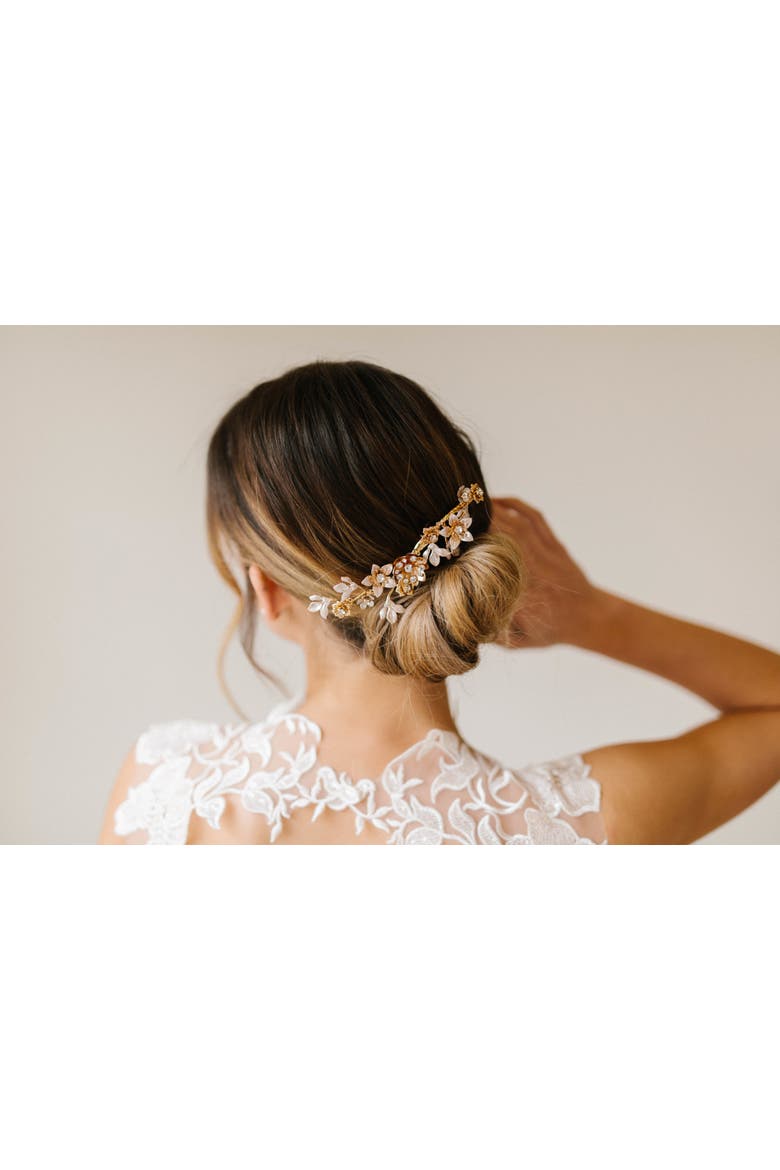 Greer Bridal Comb, Alternate, color, Gold