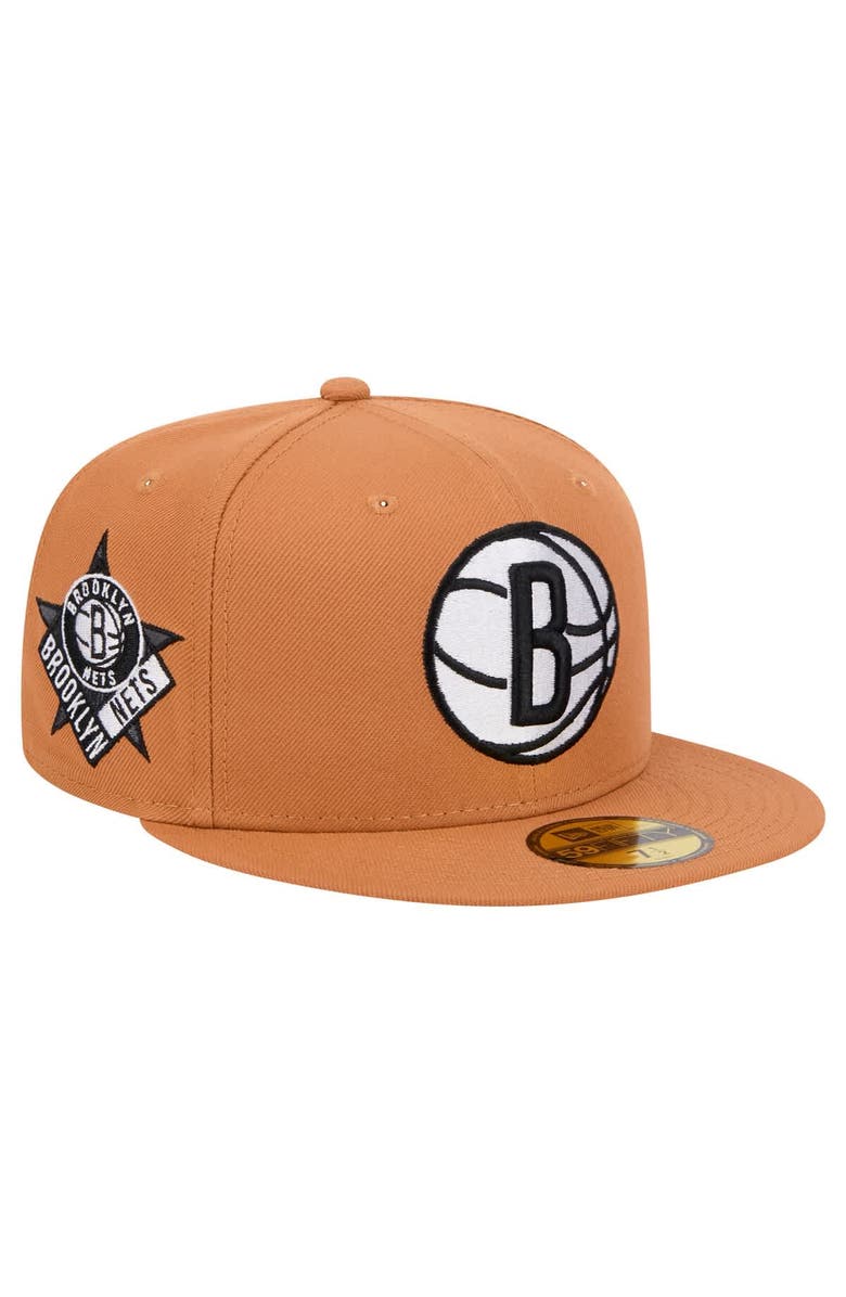 New Era Men's New Era Tan Brooklyn Nets Color Pack 59FIFTY Fitted Hat, Main, color, Tan