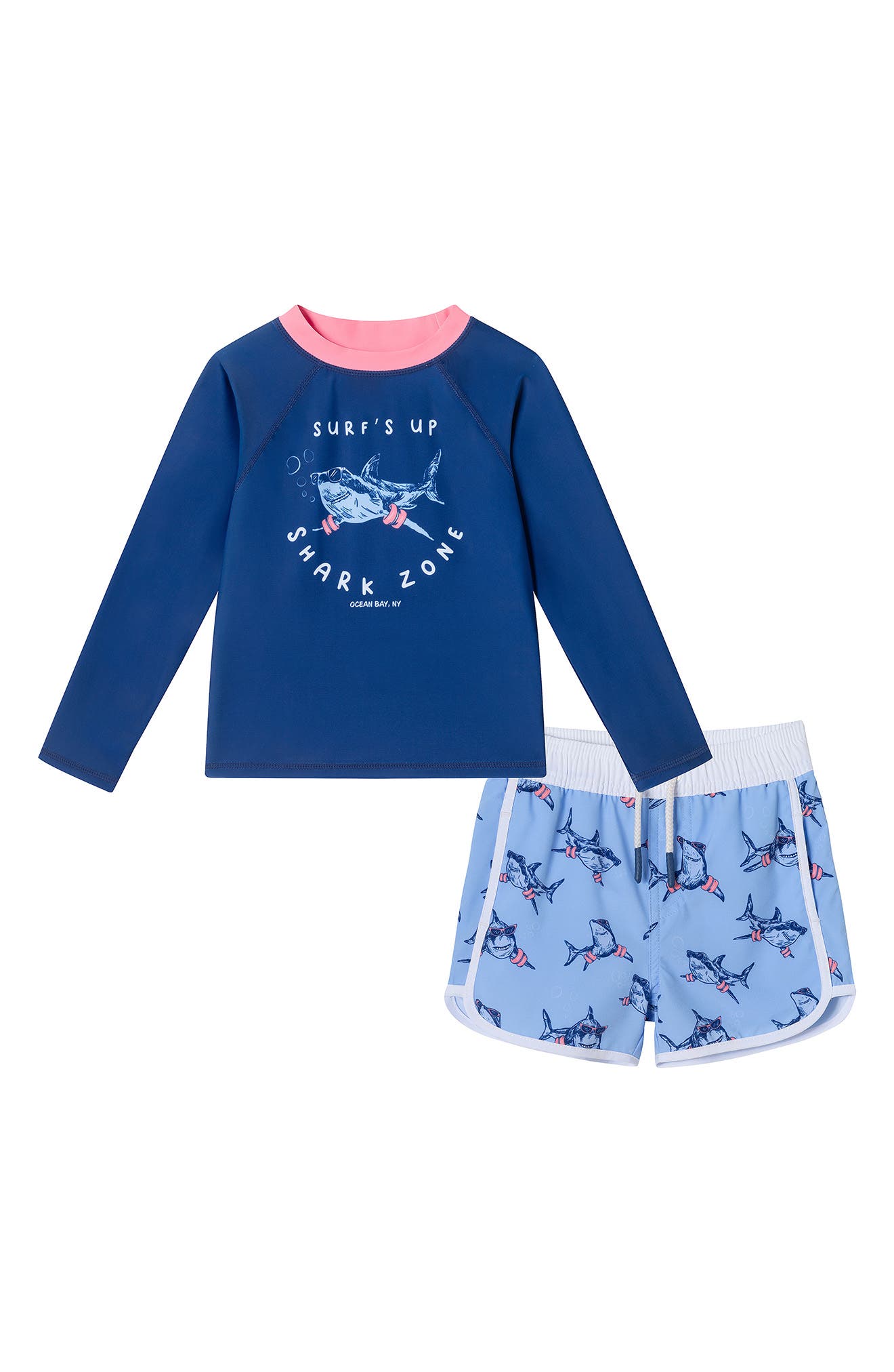 Andy & Evan Long Sleeve Two-Piece Rashguard Swimsuit