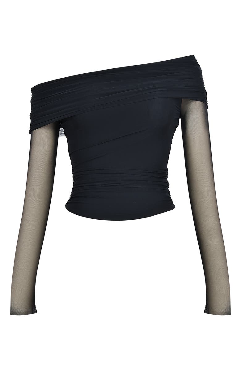 Mistress Rocks Off the Shoulder Long Sleeve Top, Alternate, color, 