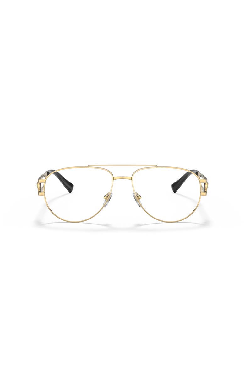 Versace 57mm Pilot optical glasses, Alternate, color, Gold