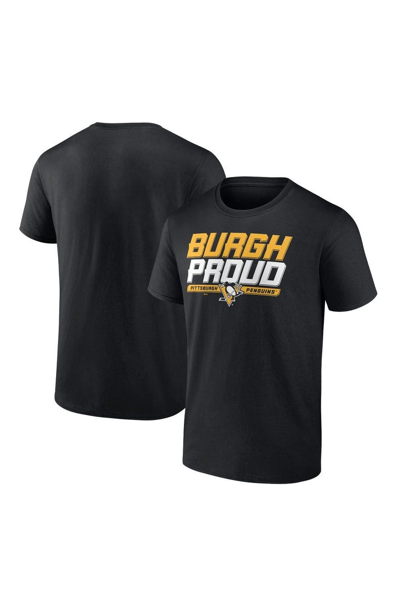 FANATICS Men's Fanatics Branded Black Pittsburgh Penguins Hometown Collection Burgh Proud T-Shirt, Main, color,