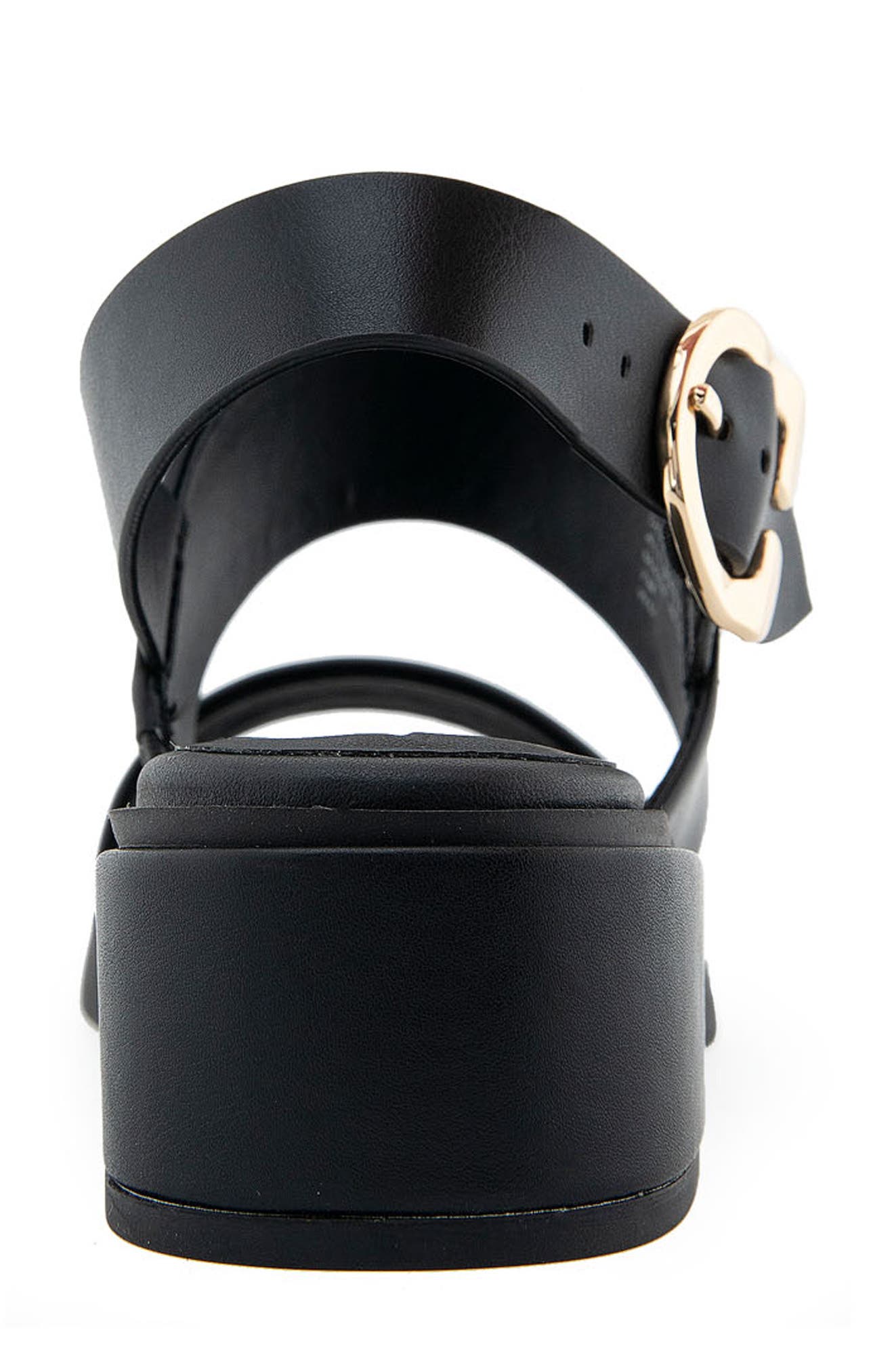 Aerosoles Dove Platform Sandal, Alternate, color, Black Pu