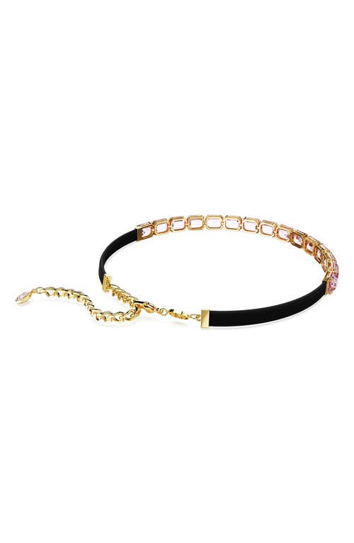 Swarovski Millenia Octagon Cut Tennis Choker In Violett