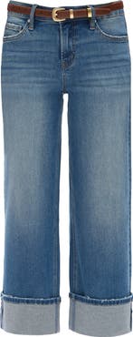 Bayeas Cuffed Low Rise Relaxed Straight Leg Jeans