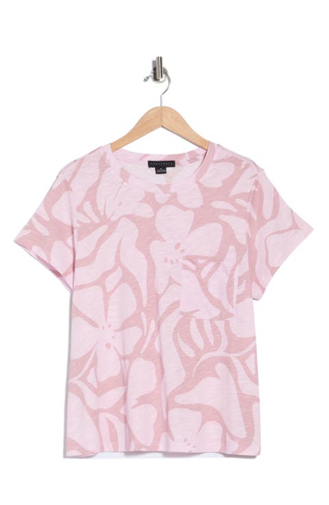 Cotton Blend Pocket T-Shirt (Plus)