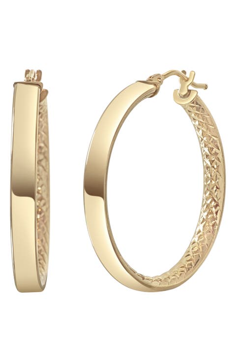 14K Gold Faceted Inside Out Hoop Earrings (Nordstrom Exclusive)