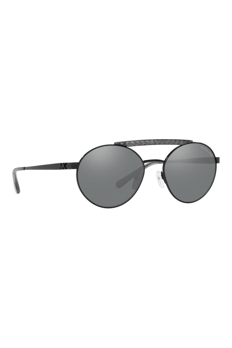 55mm Pilot Sunglasses, Alternate, color, BLACK