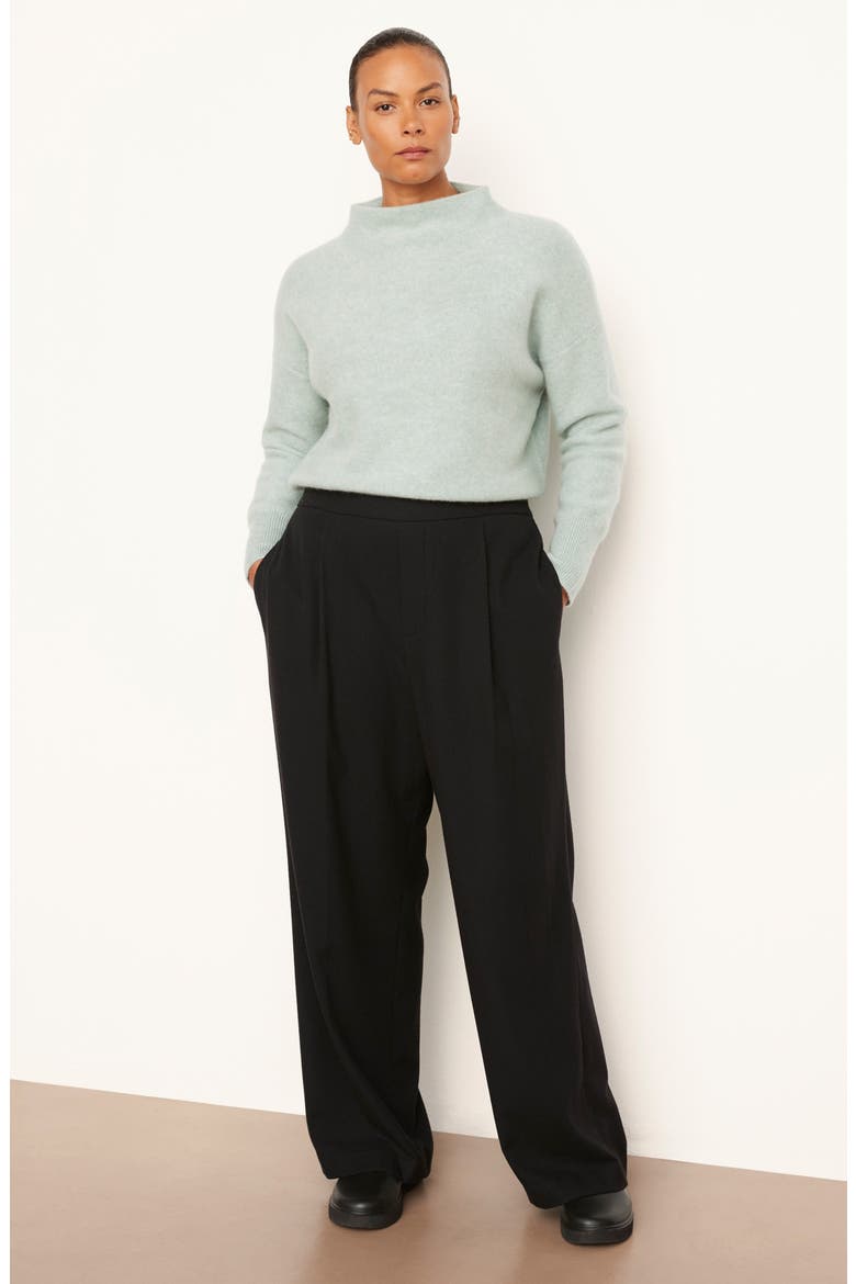 Flannel Easy Pull-On Pants, Alternate, color, BLACK