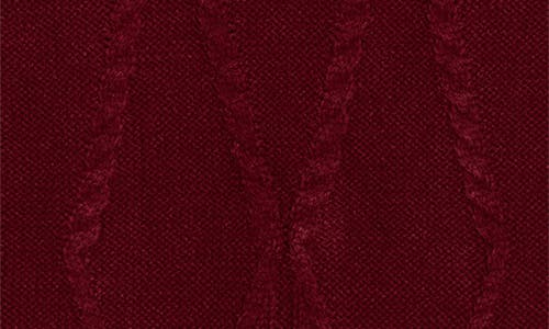 Gibsonlook Cable Stitch Sleeveless Turtleneck Sweater In Red