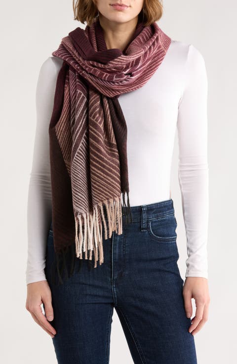 Diamond Feather Fringe Scarf