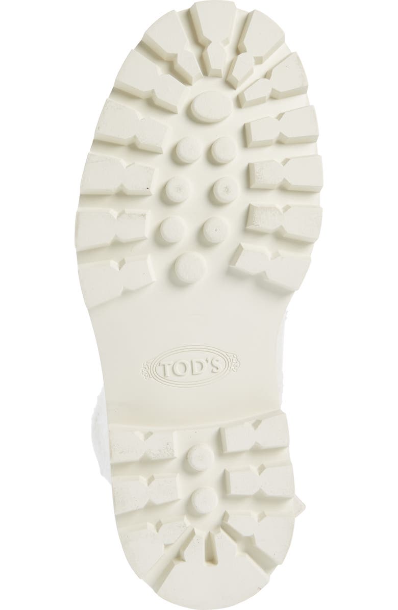 Tod's Faux Shearling Combat Boot, Alternate, color,