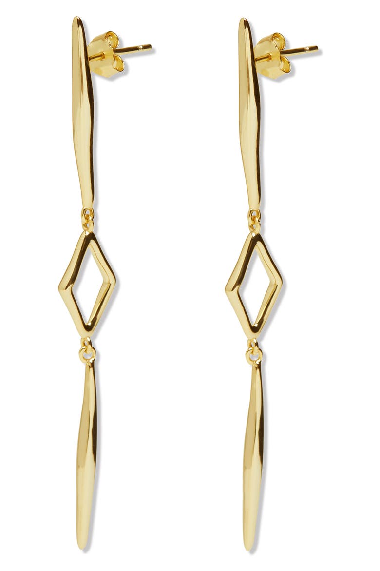 Triangle Drop Earrings, Main, color, GOLD