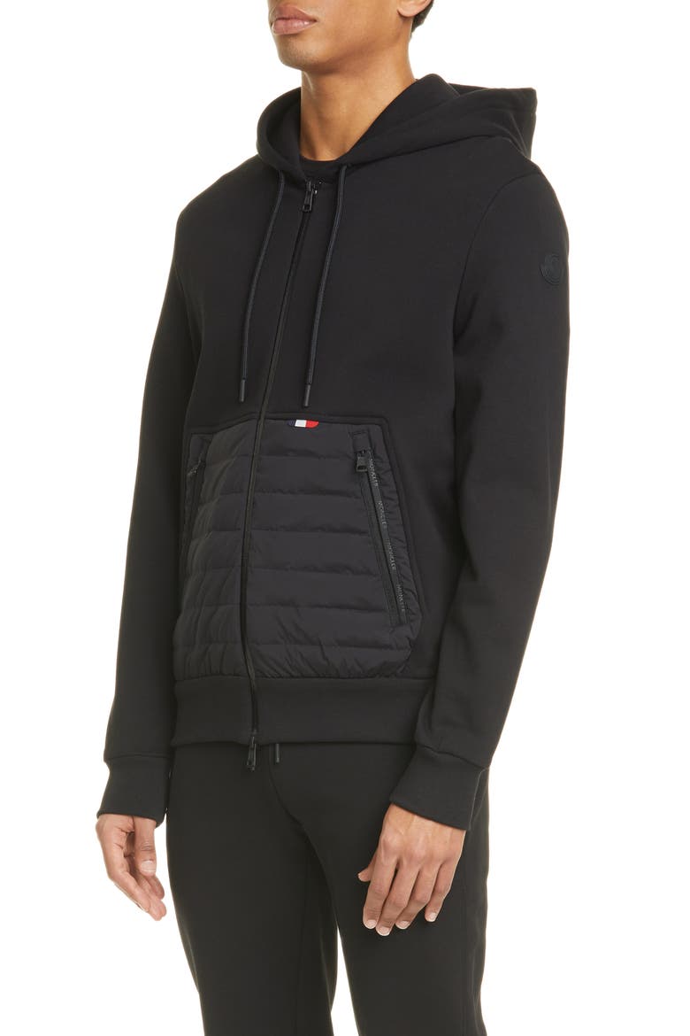 Zip Hoodie, Alternate, color, BLACK