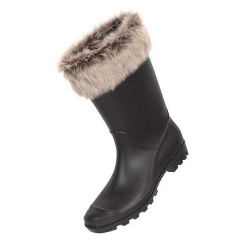 Faux Fur Lined Galoshes