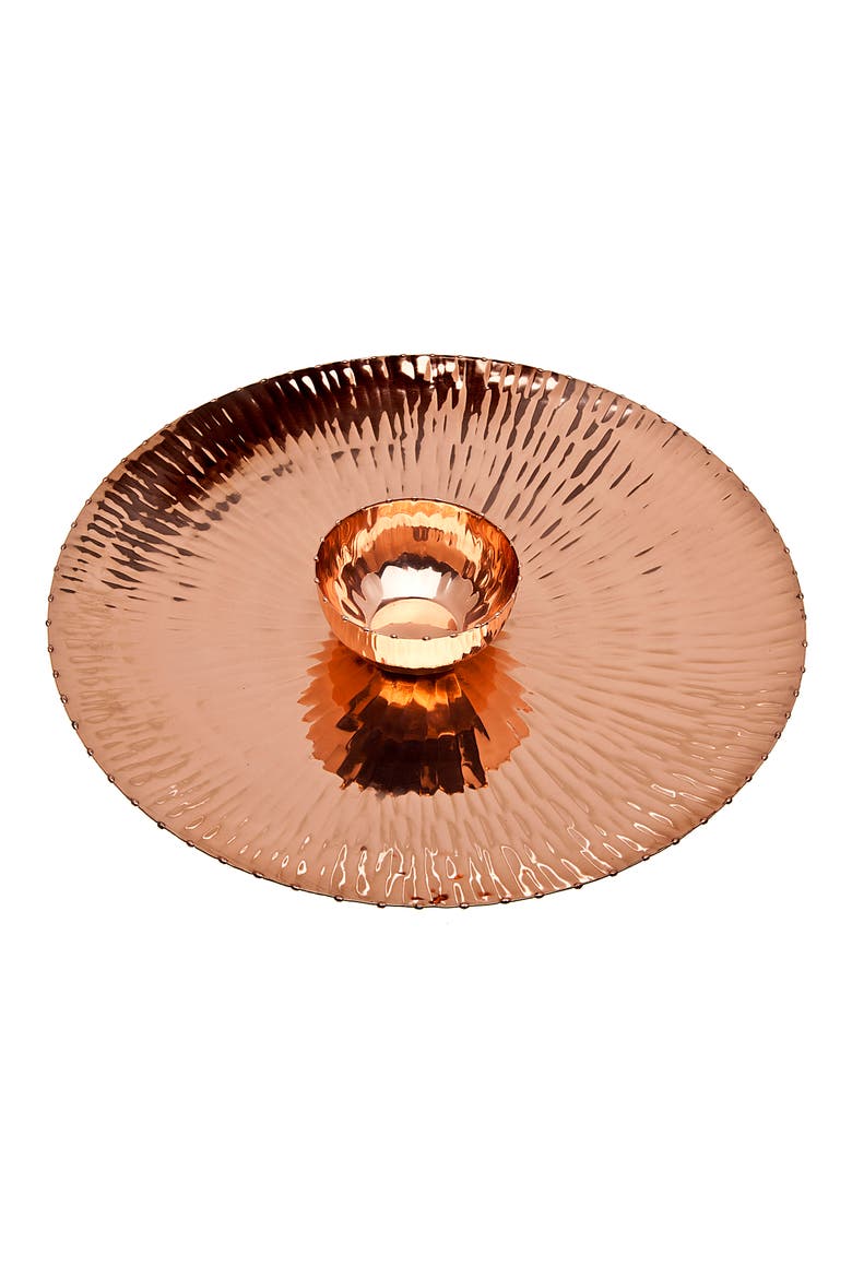 Copper Finish Chip and Dip Plate, Main, color, COPPER