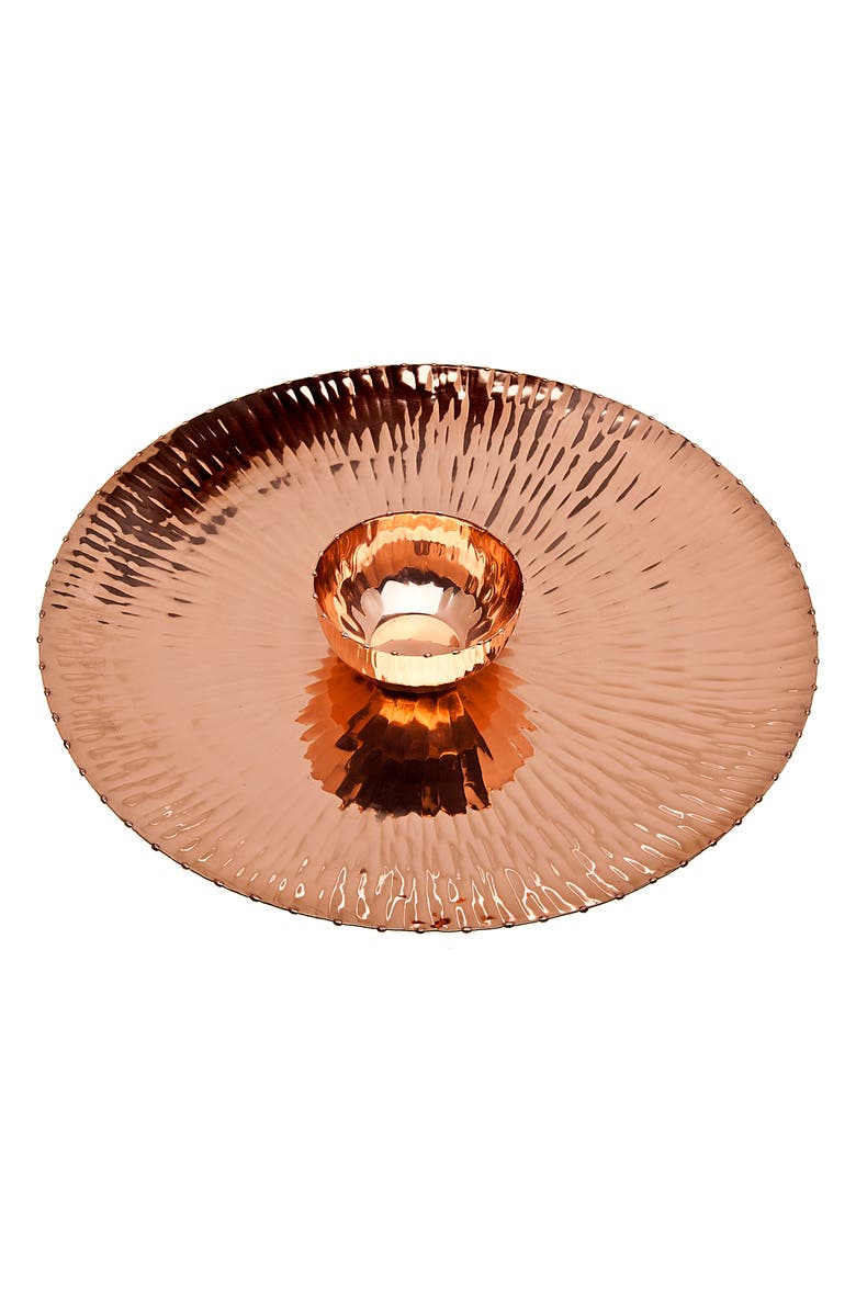 Godinger Copper Finish Chip and Dip Plate, Main, color, 