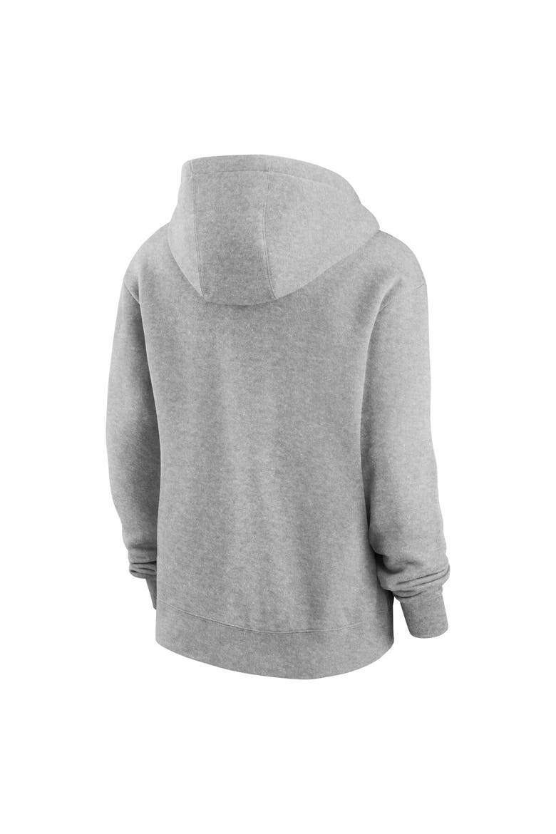 Women's Nike Heather Gray Detroit Lions Club Fleece Pullover Hoodie, Alternate, color, Heather Gray