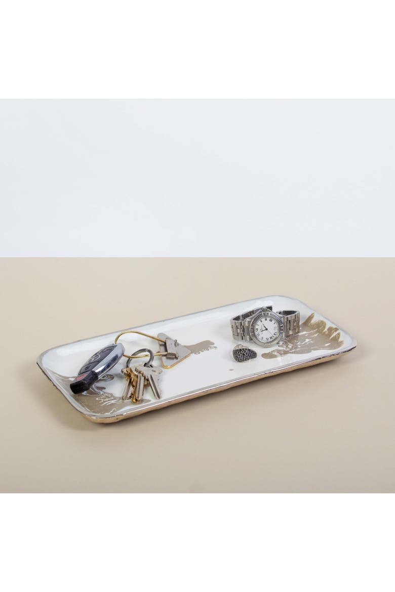 Dansbury Rectangle Tray, Alternate, color, Silver
