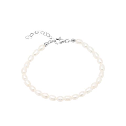 Natural Freshwater Real Seed Pearl Strand Bracelet
