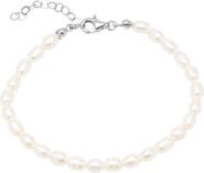 Spero London Natural Freshwater Real Seed Pearl Strand Bracelet