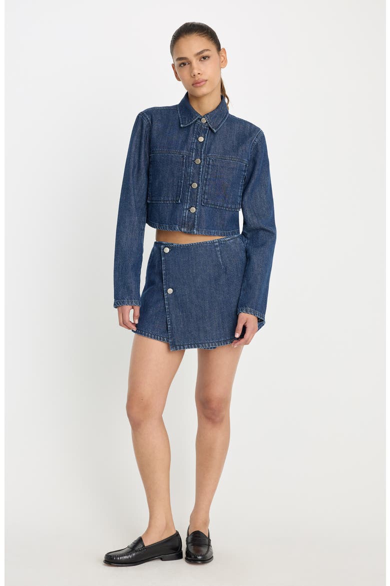 Cropped Denim Jacket, Alternate, color, INDIGO1187