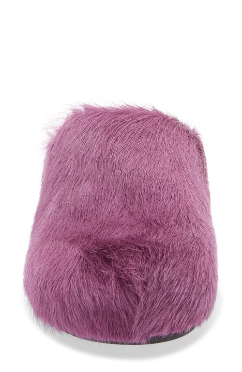 Marni Slip-on Mule Sandals In Textured Calf Hair In Purple