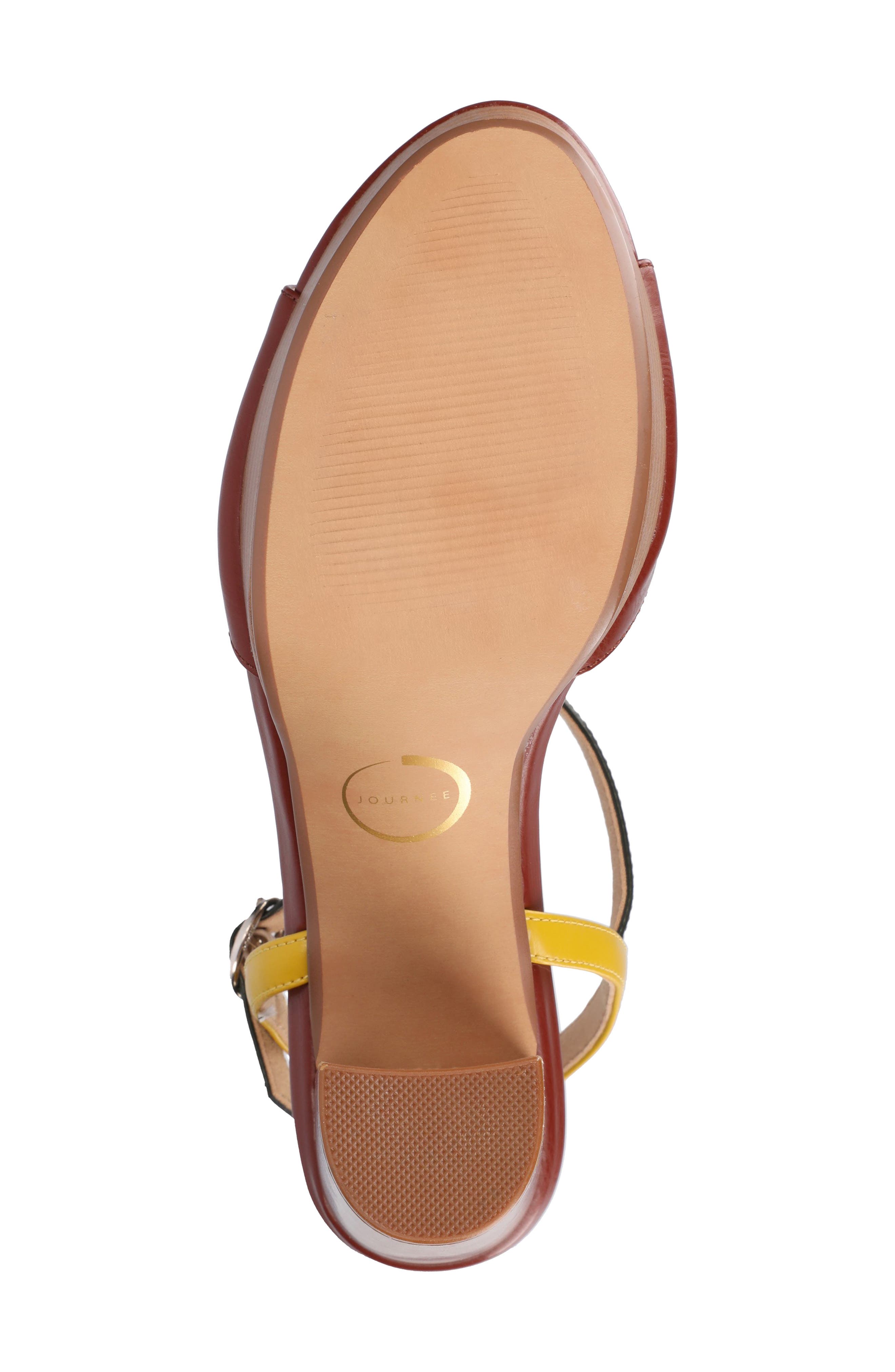 Journee Collection Lavine Slingback Flat Sandal, Alternate, color, Brown Multi