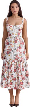 HOUSE OF CB Elia Floral Sweetheart Neck Sundress