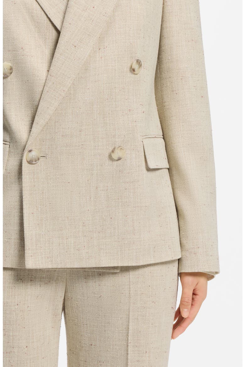 Jaleto Double Breasted Slub Jacket, Alternate, color, TORTOISE SHELL MELANGE