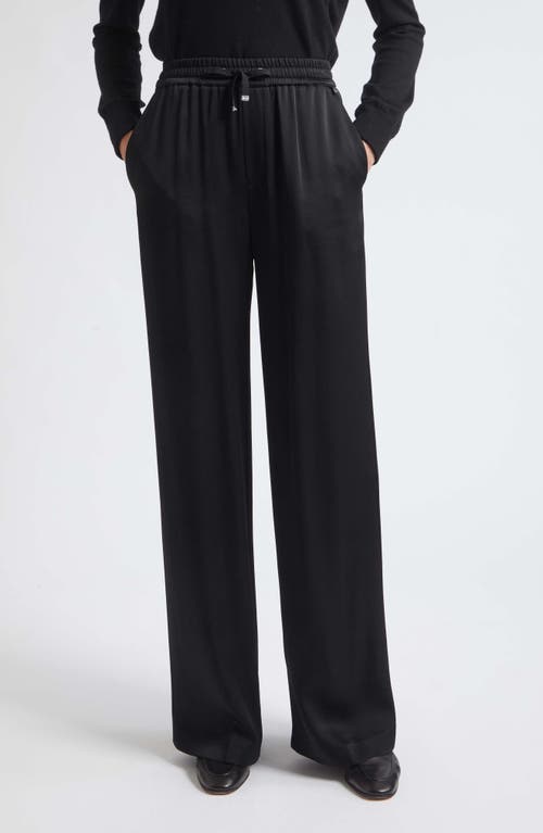 Herno Satin Drawstring Pants in 9300 Nero at Nordstrom, Size 44
