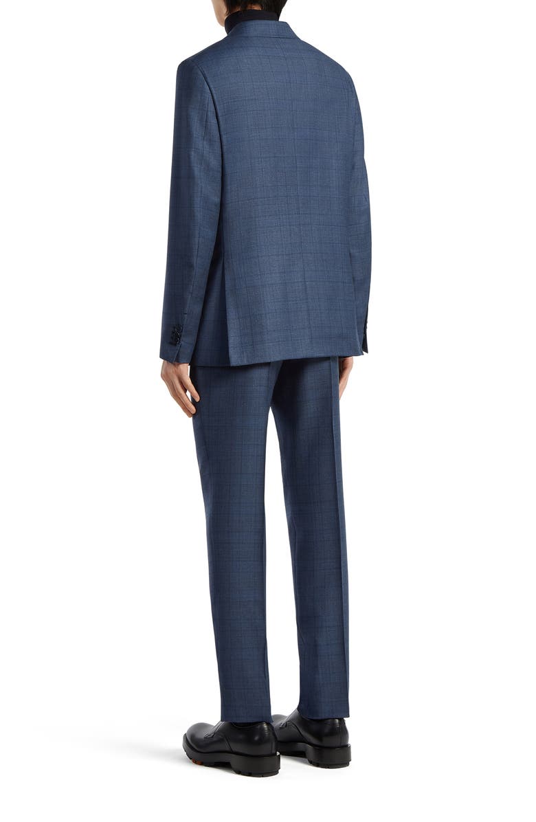 ZEGNA Trofeo Windowpane Plaid Wool Suit, Alternate, color, Blue