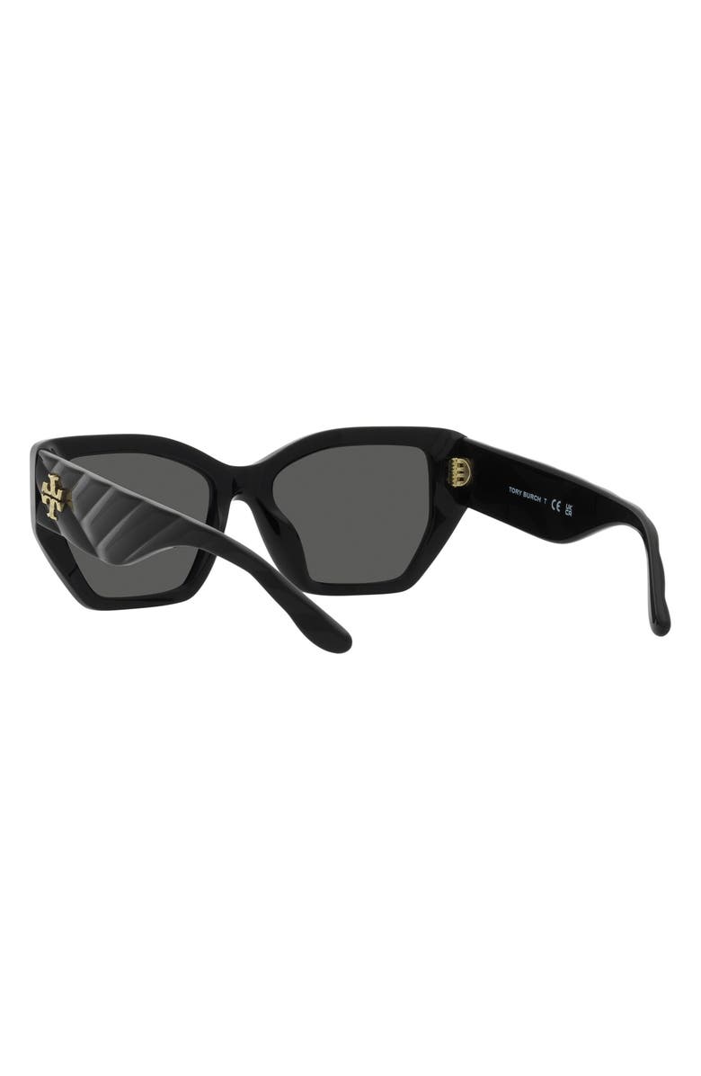 Tory Burch 53mm Rectangular Sunglasses, Alternate, color, 