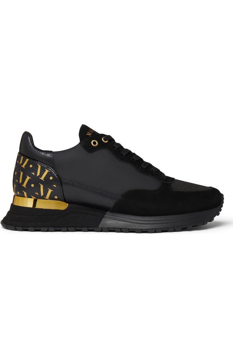 MALLET Popham Luxe Gloss Sneakers, Main, color, Black / Gold