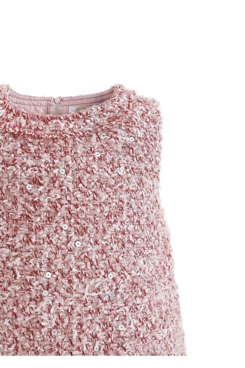 Tweed Sequin Shift Dress, Alternate, color, Pink