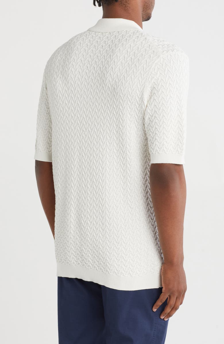 TRUTH Textured Quarter Zip Polo, Alternate, color, Ivory