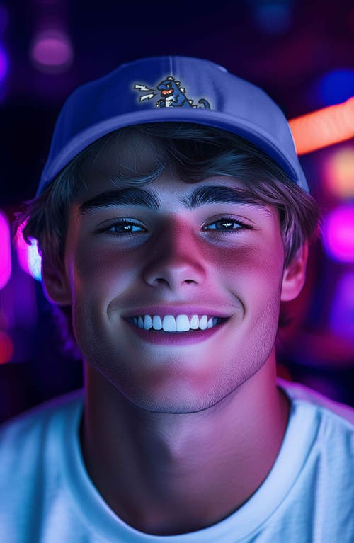 Dalix Big Lizard Cap In Light Blue