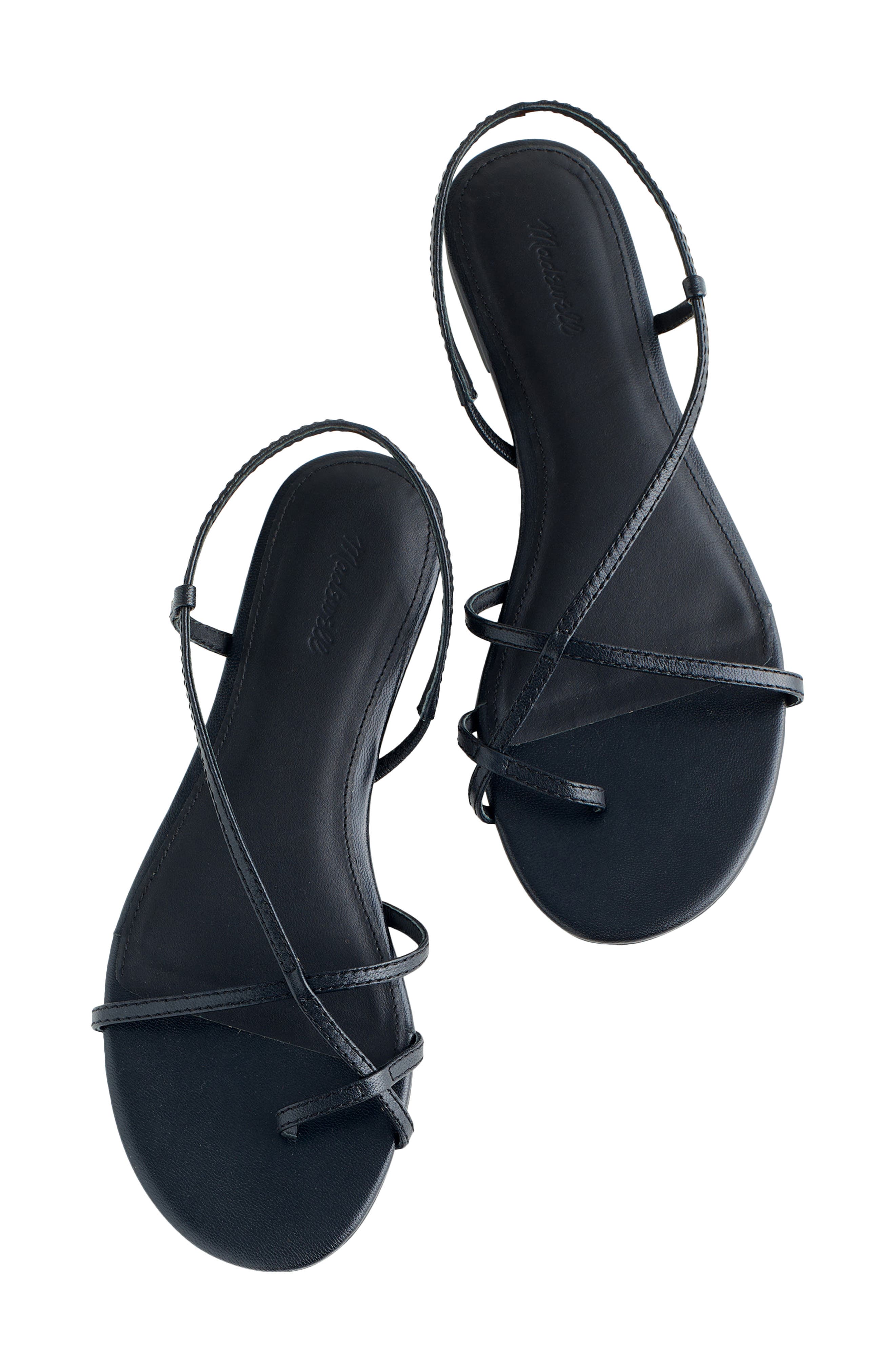 Madewell Iggy Strappy Sandal, Alternate, color, True Black