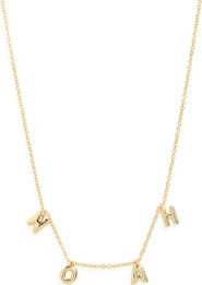 THE SIS KISS Custom It's All in a Name Bubble Letter Pendant Necklace