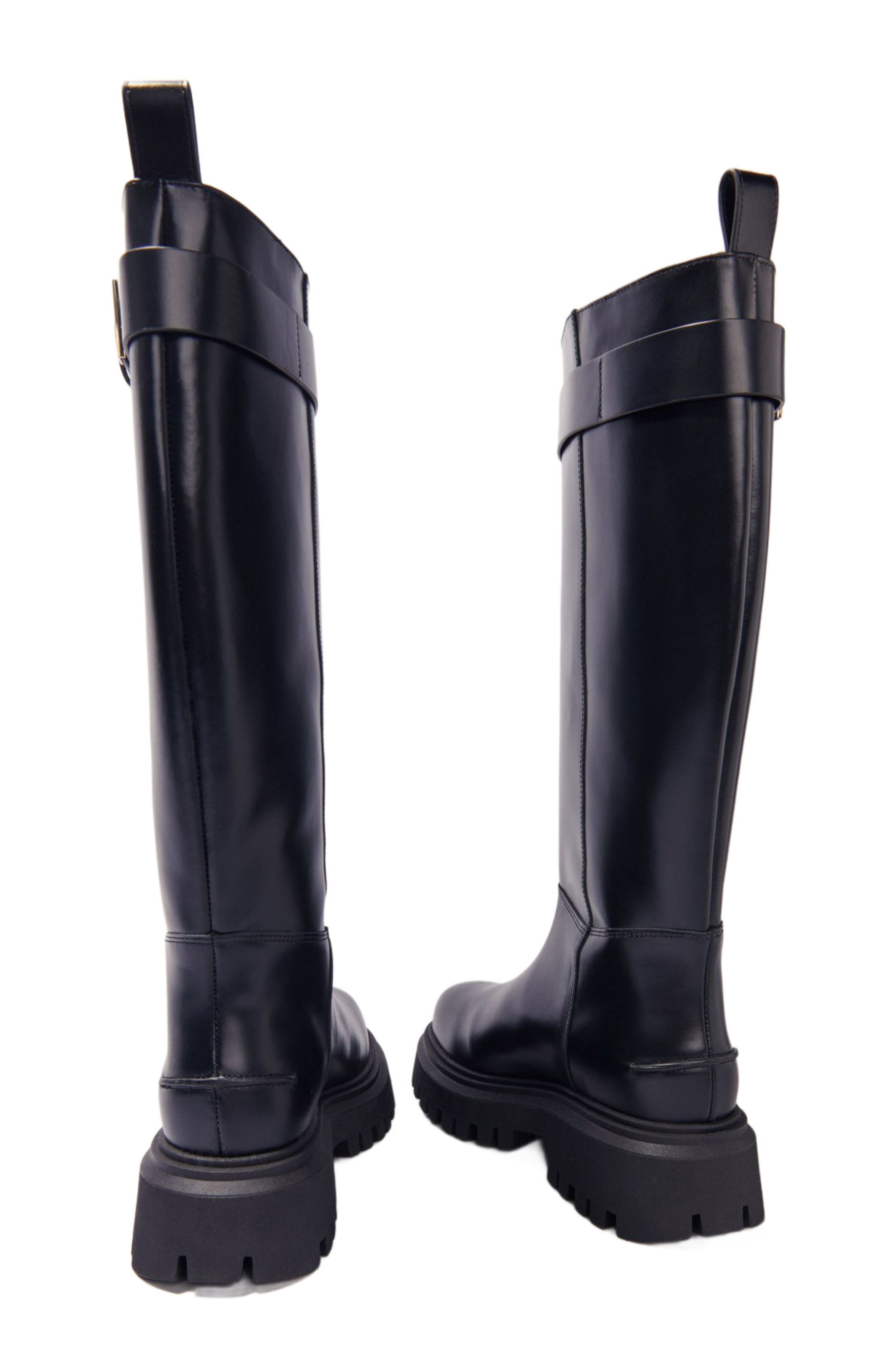 maje Buckled leather boots, Alternate, color, 
