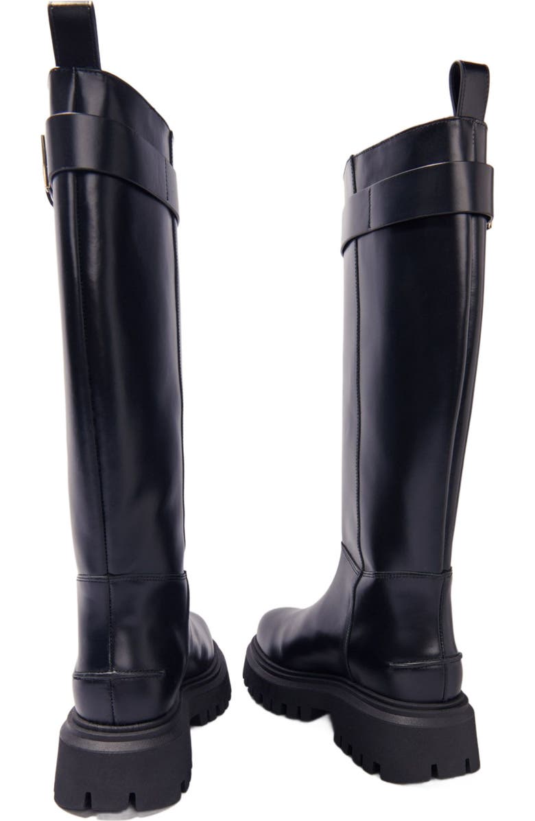 maje Buckled leather boots, Alternate, color,