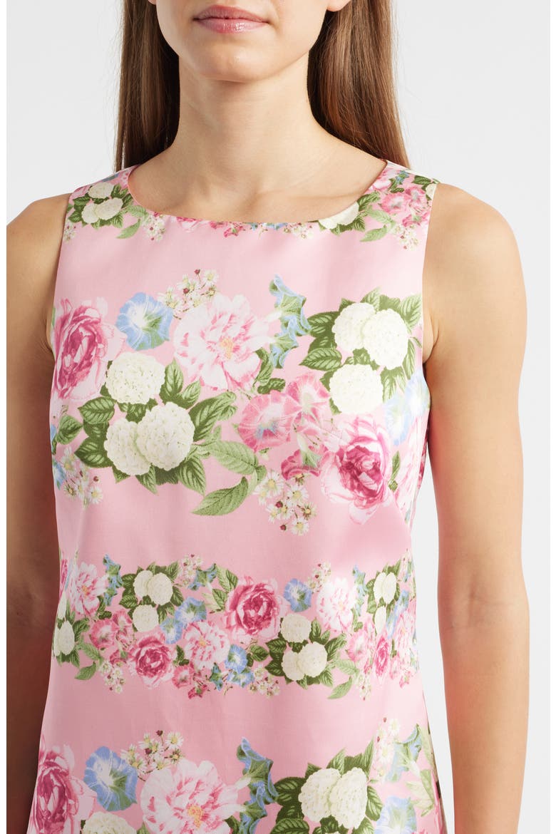 Floral Ruffle Hem Sleeveless Dress, Alternate, color, CARNATION PINK MULTI