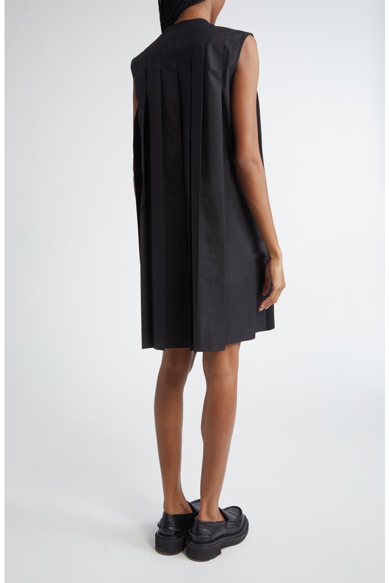 Sleeveless Mixed Media Shift Dress, Alternate, color, BLACK