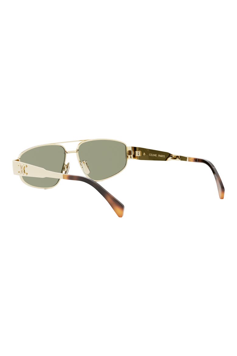 Triomphe 57mm Pilot Sunglasses, Alternate, color, SHINY ENDURA GOLD / GREEN